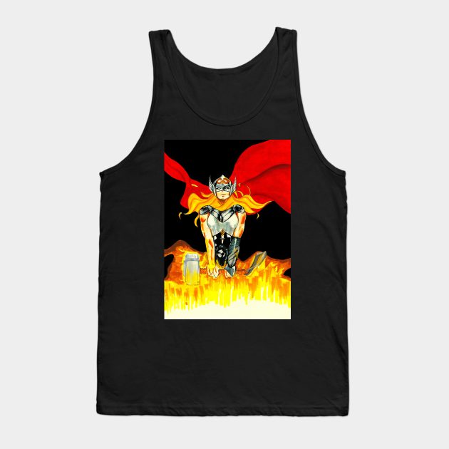 thunder goddess in fire Tank Top by jorge_lebeau